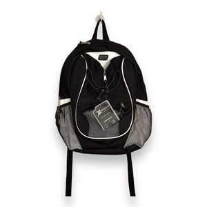 NEW EASTSPORT BACKPACK BLACK WHITE TRAVEL HIKING SCHOOL COLLEGE